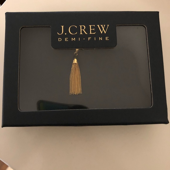 New! Jcrew Tassel charm plated 14k gold - Picture 2 of 5